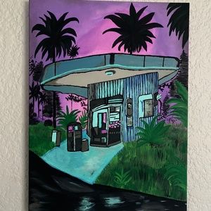 RETRO INTO THE JUNGLE CANVAS PAINTING